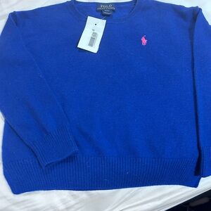 Boys size 4T Polo Ralph Lauren pullover sweater/ royal blue / new